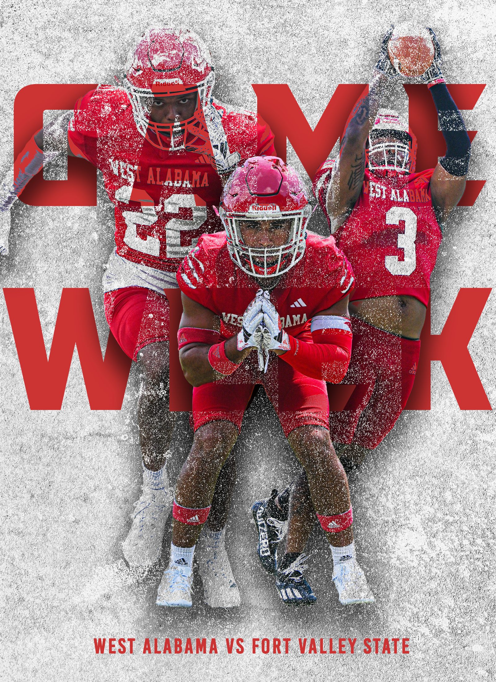 Game week social graphic for West Alabama versus Fort Valley State